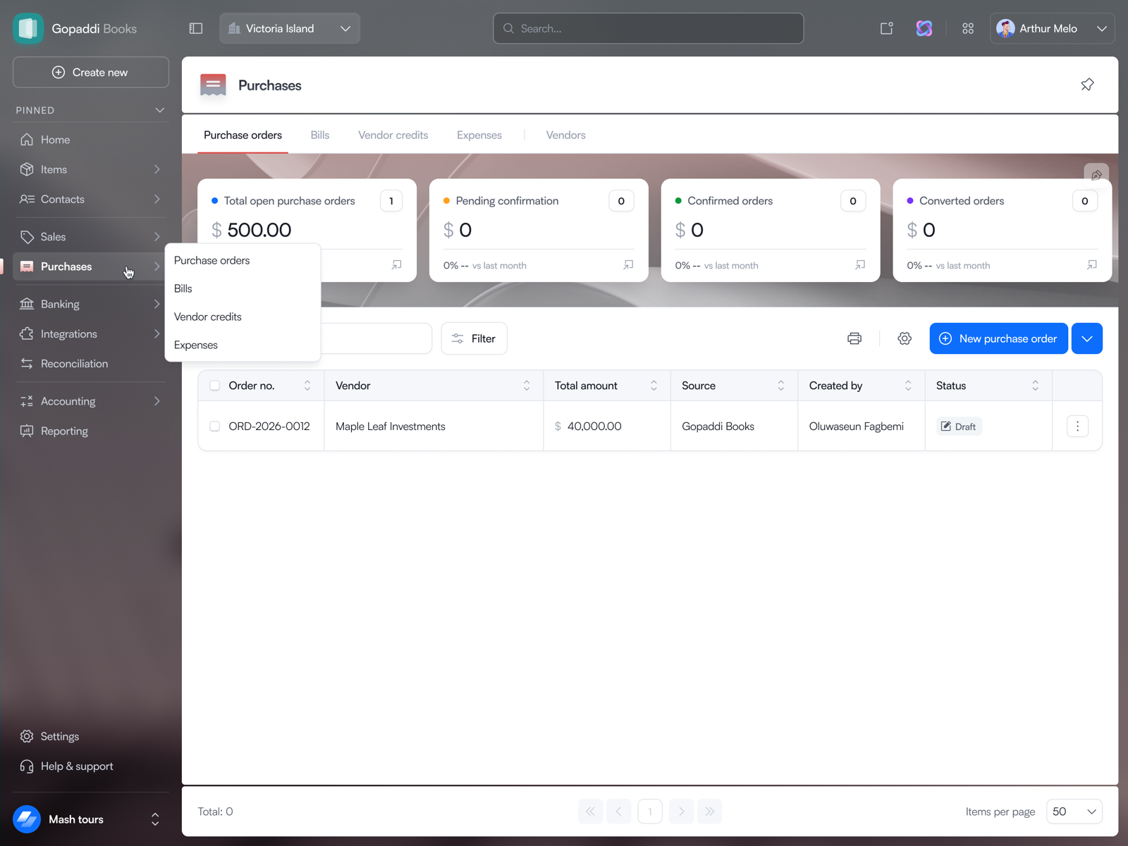 Vendor & expense management